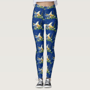 Legging koi da natação no azul
