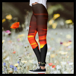 Legging Kolob Sunset, nome Dourado vermelho em Ankle