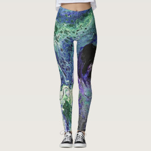 Legging La Laguna pintura azul esbranquiçada