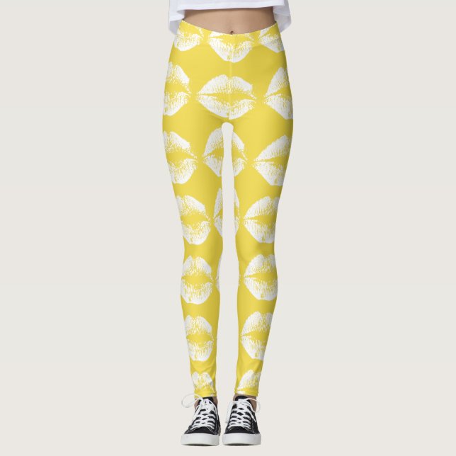 Legging Lábios Brancos #4 (Frente)