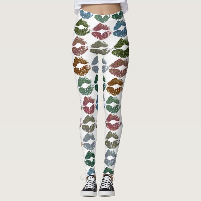 Legging Lábios Coloridos Elegantes #15 (Frente)