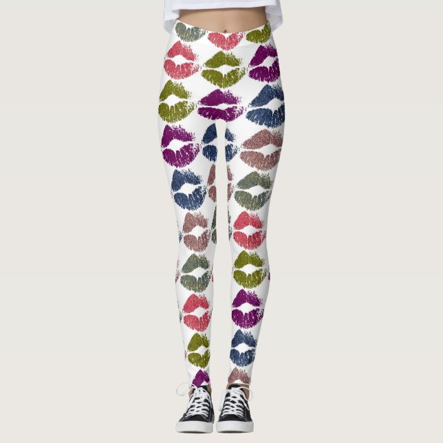 Legging Lábios Coloridos Elegantes #18 (Frente)