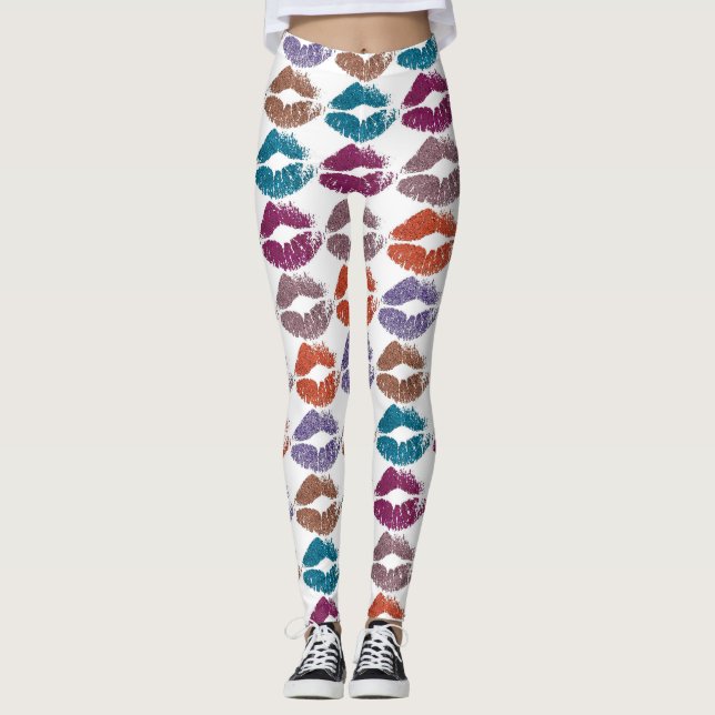 Legging Lábios Coloridos Elegantes #20 (Frente)