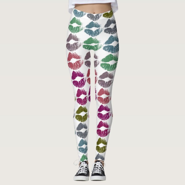 Legging Lábios Coloridos Elegantes #34 (Frente)