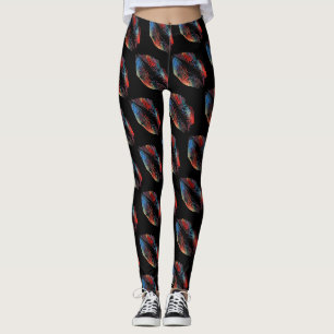 Legging Lábios Coloridos Preto Moderno #7