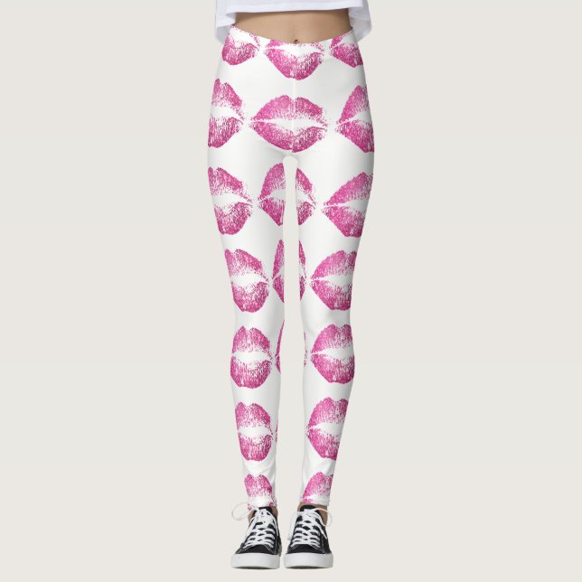 Legging Lábios com Brilho Rosa (Frente)