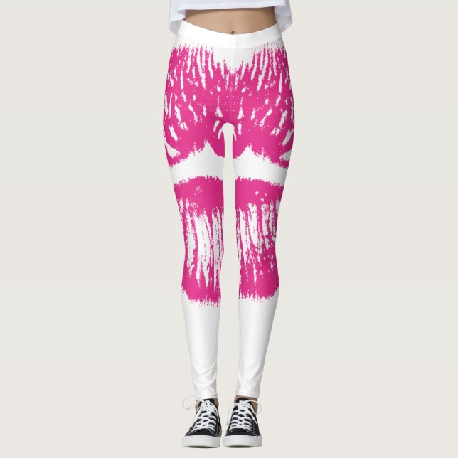 Legging Lábios cor-de-rosa (Frente)