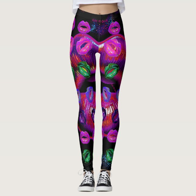 Legging Lábios Cyber Venus - Beije-Me Rápido. Multiplicado (Frente)