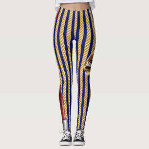 Legging Lábios de Linhas Douradas de Marinho Chic Girly 20