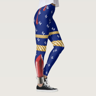 Legging Lábios Na moda para Marinho de chic - Garota de be