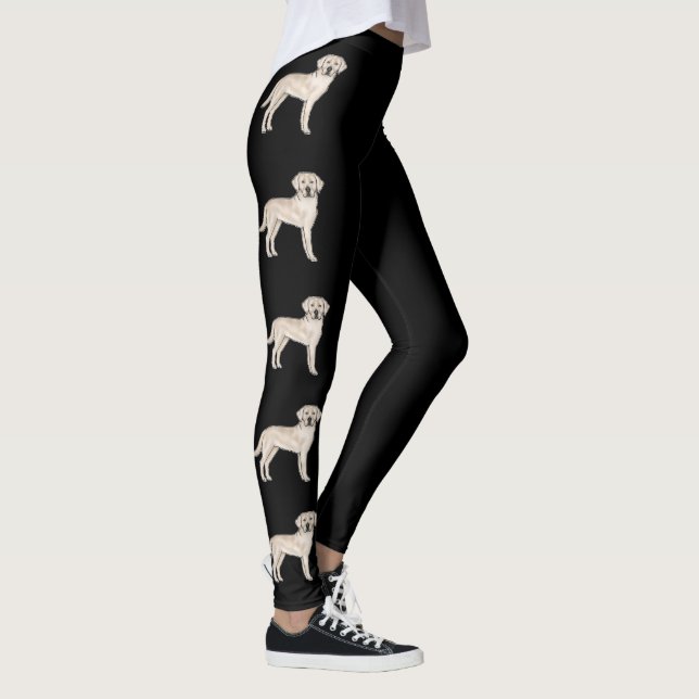 Legging Labrador Retriever Creme Inglês Cachorros Fofos Pr (Direita)