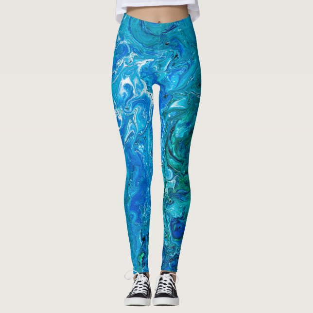 Legging Lace Agate 2 - Azul Aqua (Frente)