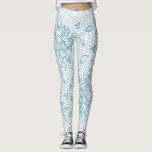 Legging Lace Floral Azul Claro Simples<br><div class="desc">Um padrão azul e branco de cadarço azul e preto fazer estas leggings simplesmente adoráveis. Eles são perfeitos para você!</div>
