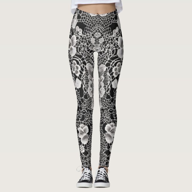 Legging Lace Floral Harmony (Frente)