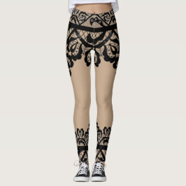 Legging Lace Illusion Skirt & Boots