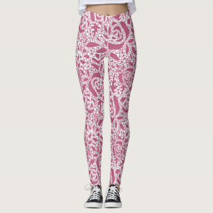 Legging Lace sem colar rosas romântico retrógrado vintage