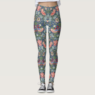 Legging Ladrão de Morango William Morris Azul Marinho Cora