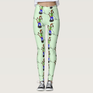 Legging Lagarto engraçado cantando com desenhos de microf