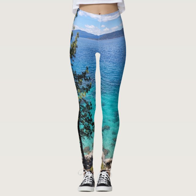 Legging Lago Tahoe Blue Green Waters (Frente)