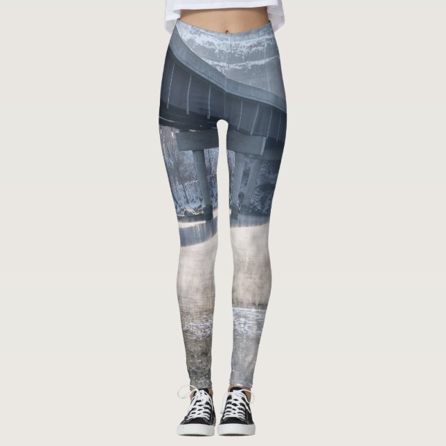 Legging Lago Taneycomo Foggy Winter Fisheries (Frente)