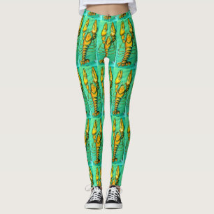 Legging lagostas de maine no verde