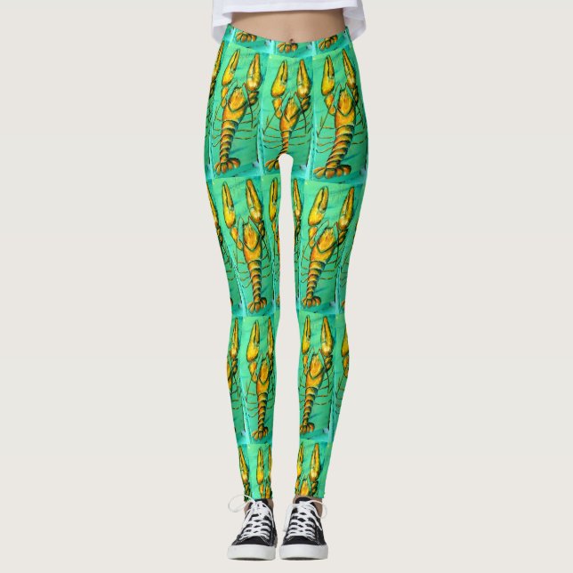 Legging lagostas de maine no verde (Frente)
