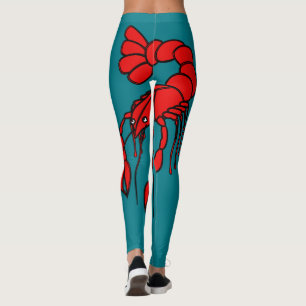 Legging Lagostins vermelhos gigantes do divertimento