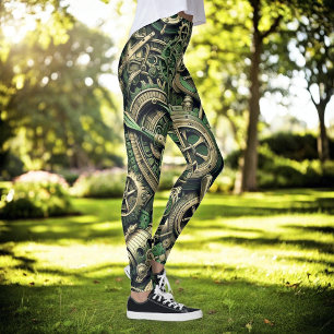 Legging Lágrimas industriais verdes a vapor