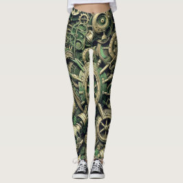 Legging Lágrimas industriais verdes a vapor