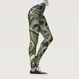 Legging Lágrimas industriais verdes a vapor