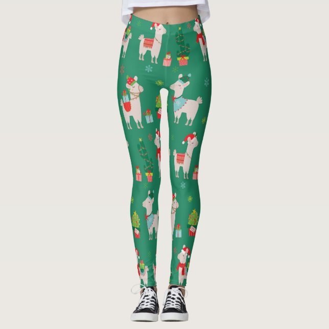 Legging Lamas do Natal (Frente)