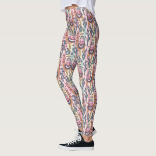 Legging Lamas no teste padrão das listras