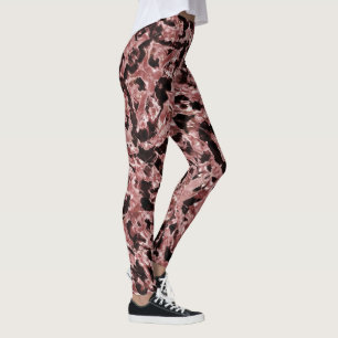 Legging Lâminas de cobre flutuantes ou rochosas sobre o ve