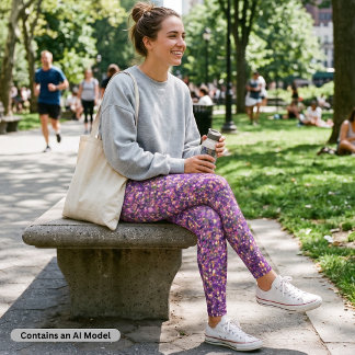 Legging Lantejoulas Confetes Rosa Roxo Brilhante