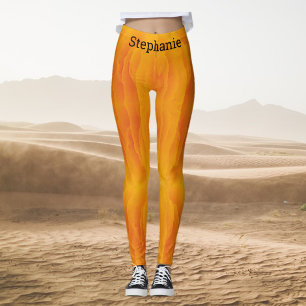 Legging Laranja Colorida e Amarelo