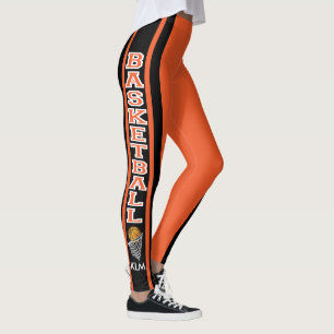 Legging Laranja de basquetebol