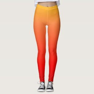 Legging Laranja esmaecida e coxas vermelhas