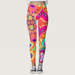 Legging Laranja louca de Paisley