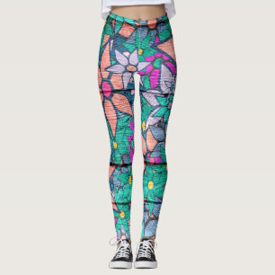 Legging Laranja Mint Rosa