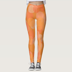 Legging Laranja Moderno Queda Círculos de Aquarela Hallowe
