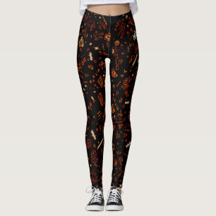 Legging Laranja preto