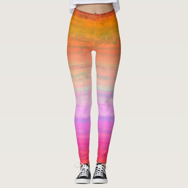 Legging Laranja Rosa (Frente)
