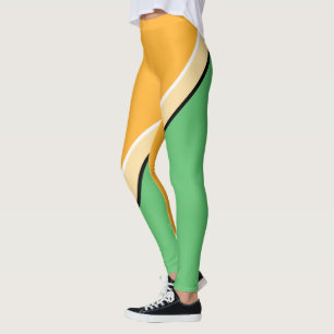 Legging Laranja, Verde, Amarelo
