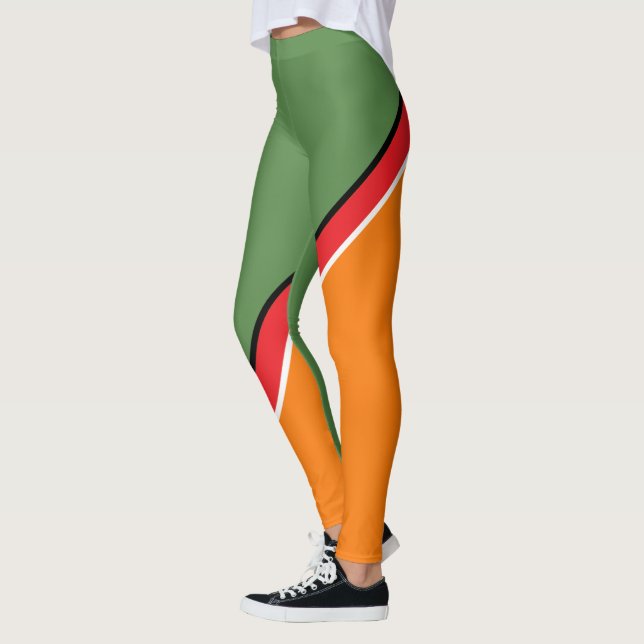 Legging Laranja, Verde e Vermelho (Esquerda)