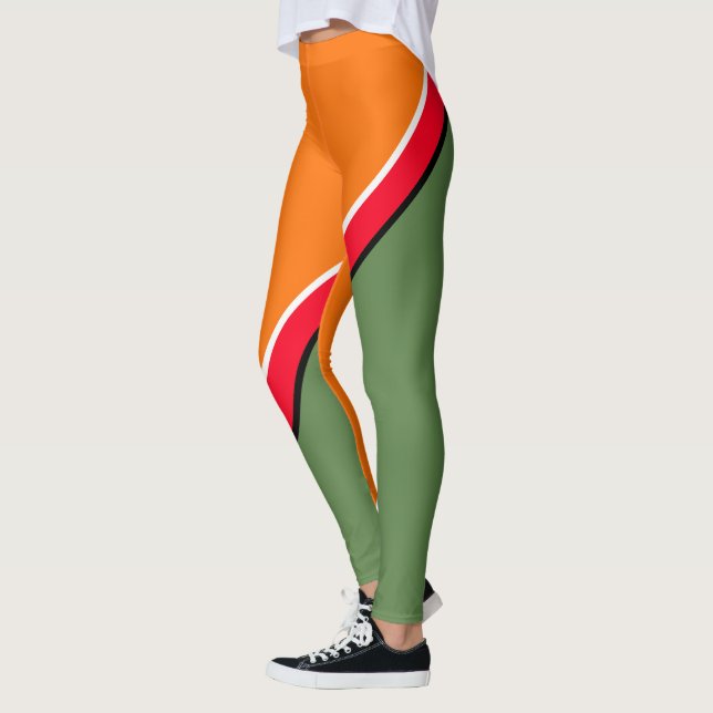 Legging Laranja, Verde e Vermelho (Esquerda)