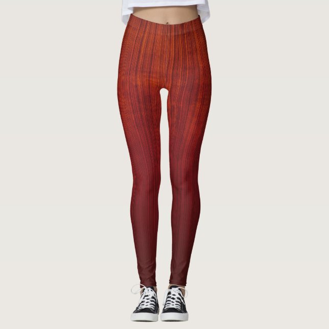 Legging Laranja Vermelho-alveolado (Frente)