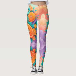 Legging Laranjas coloridas