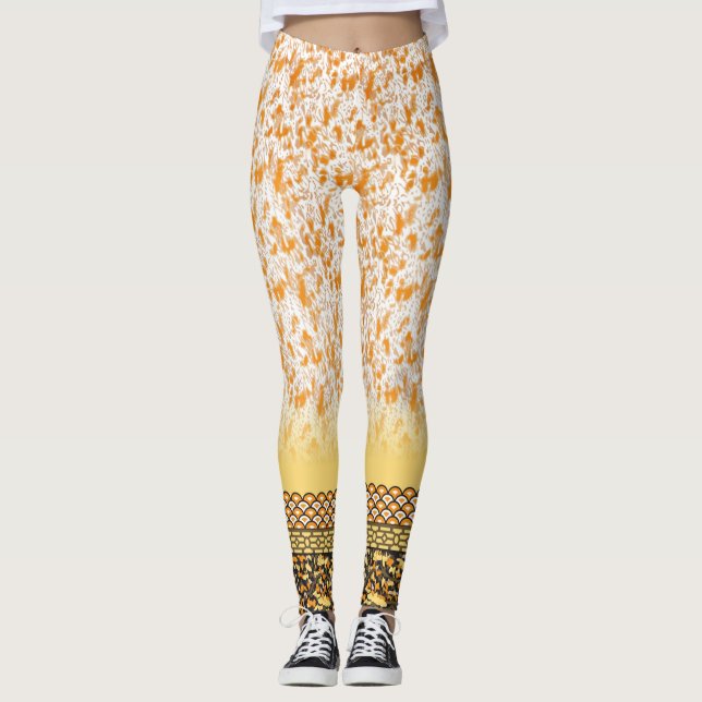 Legging Largas, Térmicas e Florais | Ajustado Luxe (Frente)