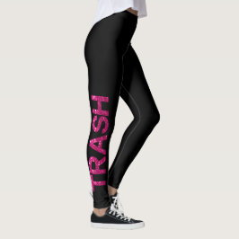 Legging Largura Rosa Quente de Lixo