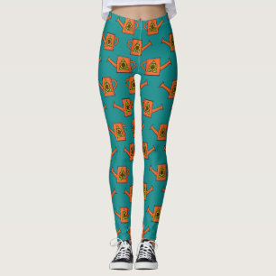 Legging Lata de Água Laranja com Girassol